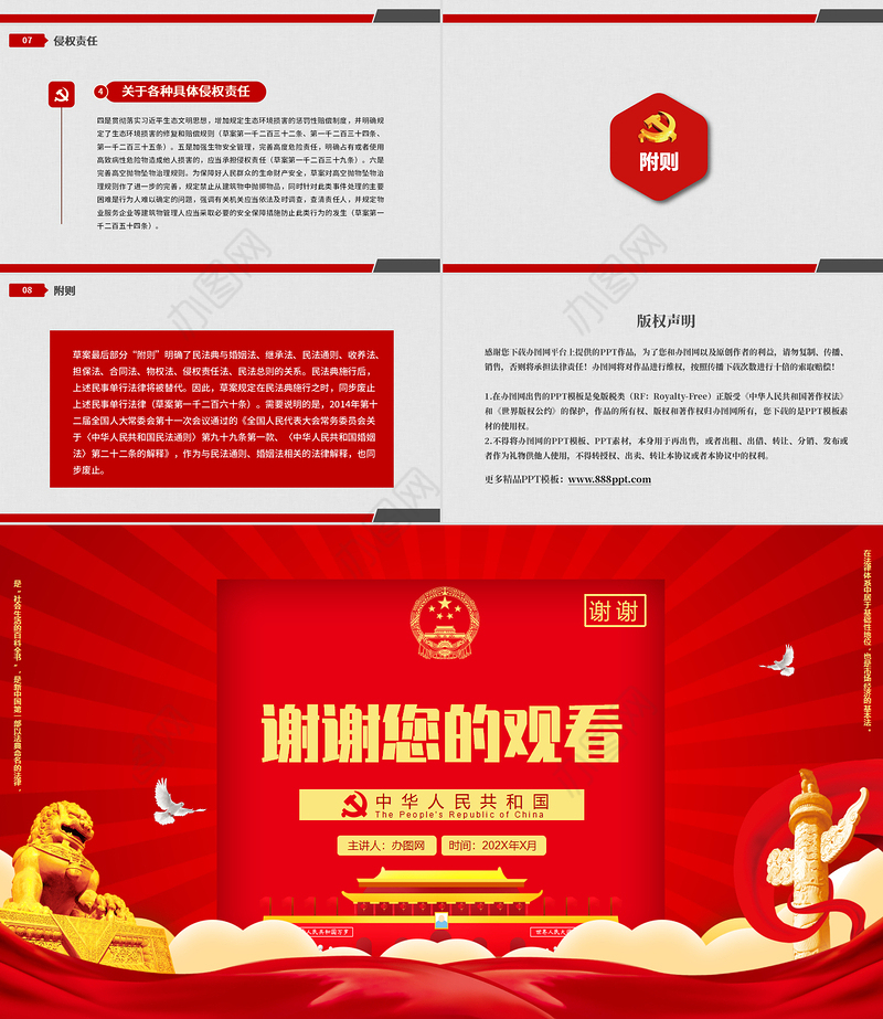 中华人民共和国民法典草案解读党课PPT