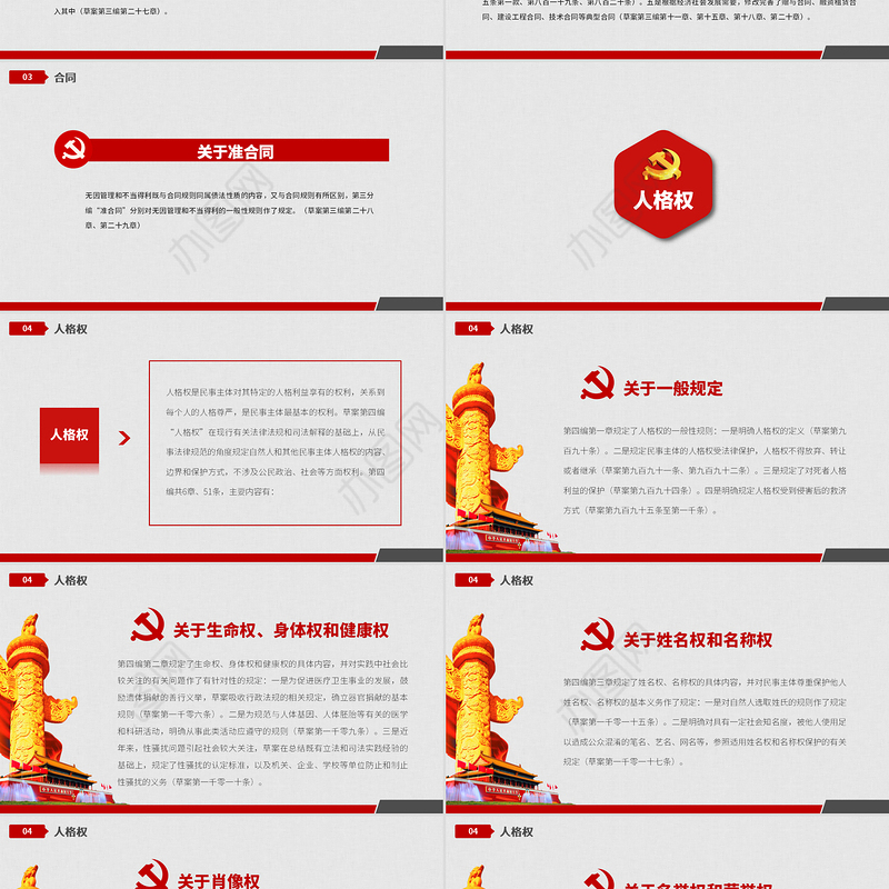 中华人民共和国民法典草案解读党课PPT