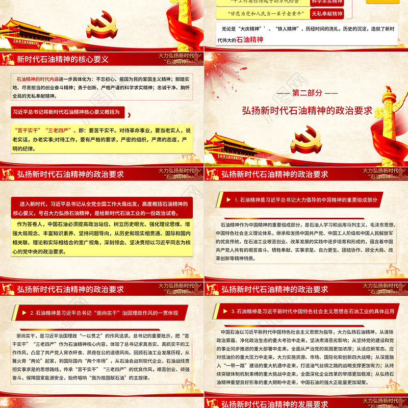 2021庆祝建党百年大力弘扬新时代石油精神PPT