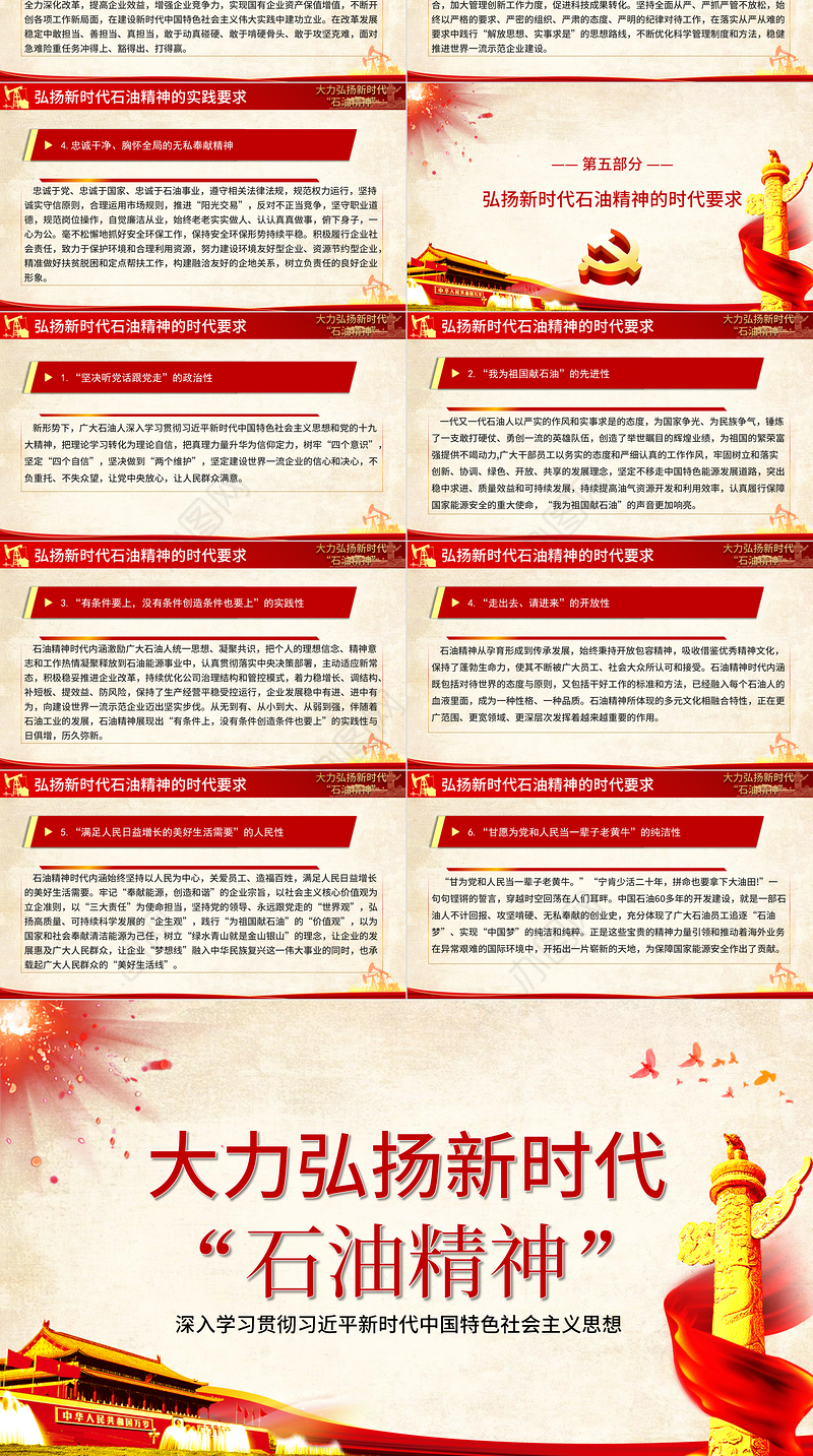 2021庆祝建党百年大力弘扬新时代石油精神PPT