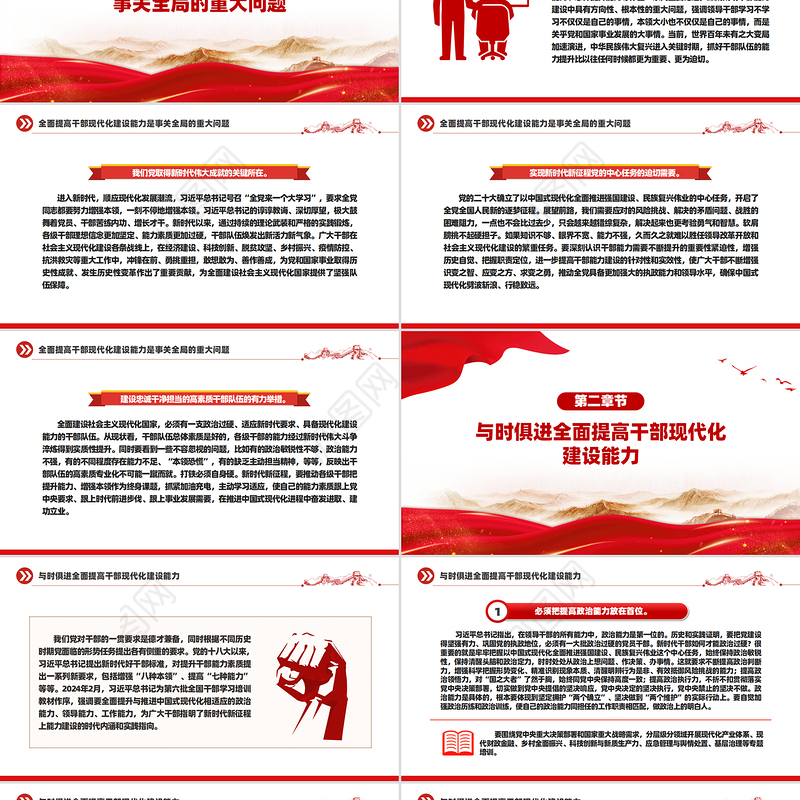 2024全面提高干部现代化建设能力PPT党员干部学习教育党课