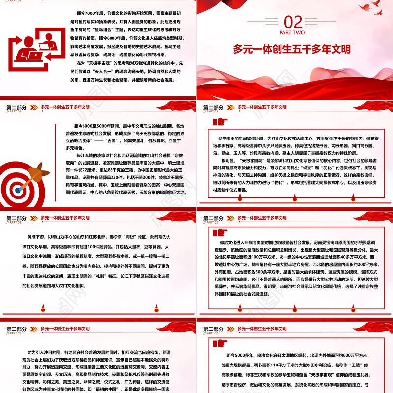 追溯中华文脉 解读“文明中国”ppt大气经典深入认识中华文明专题党课