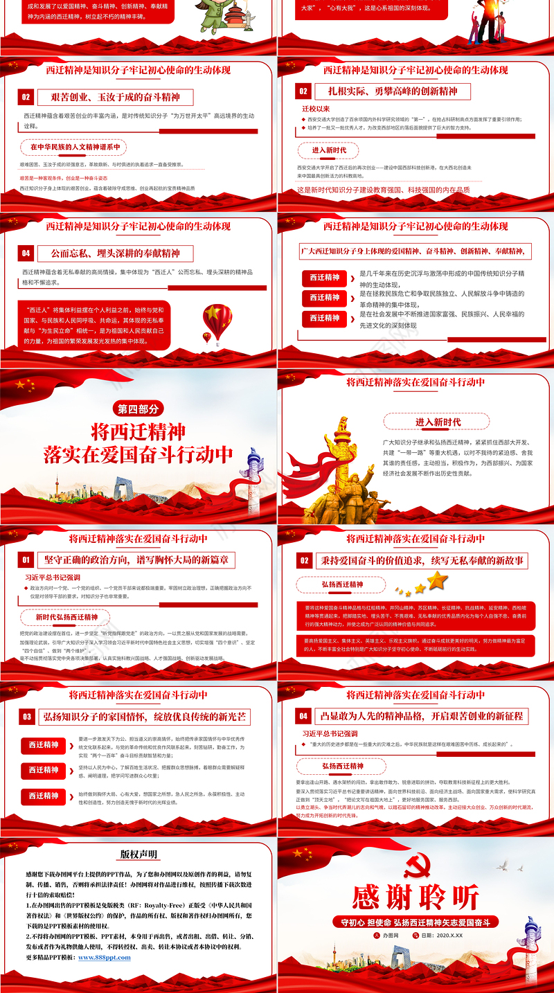 大力弘扬西迁精神PPT模板