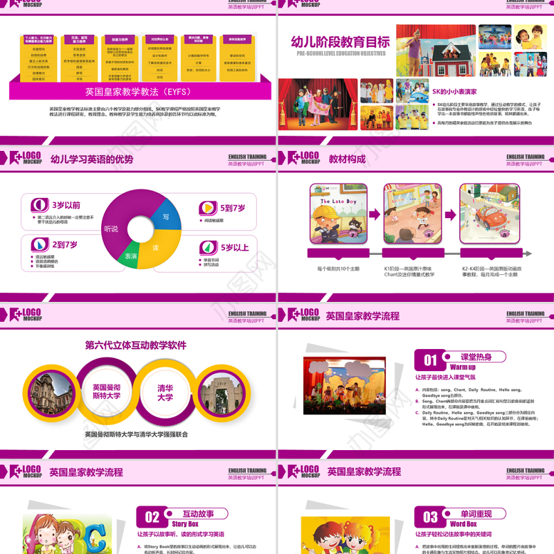 原创幼儿英语培训儿童教学外语学校PPT