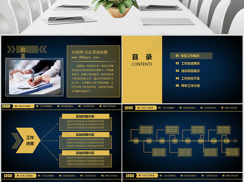 2019年终总结工作计划汇报ppt模板