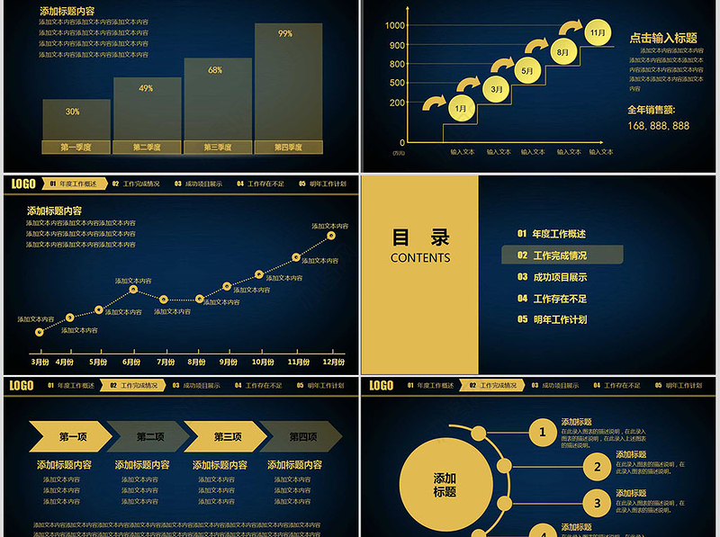 2019年终总结工作计划汇报ppt模板
