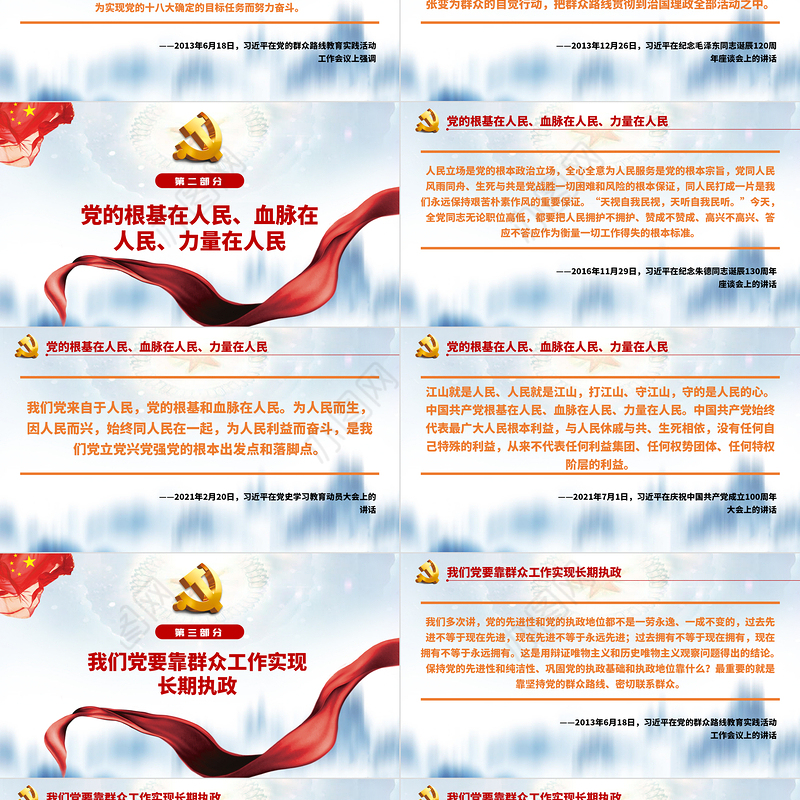 如何走好新时代党的群众路线PPT党员干部学习教育专题党课课件