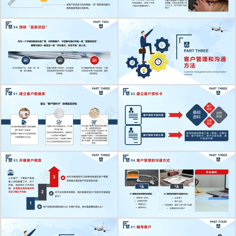 客户管理技巧企业培训PPT模板