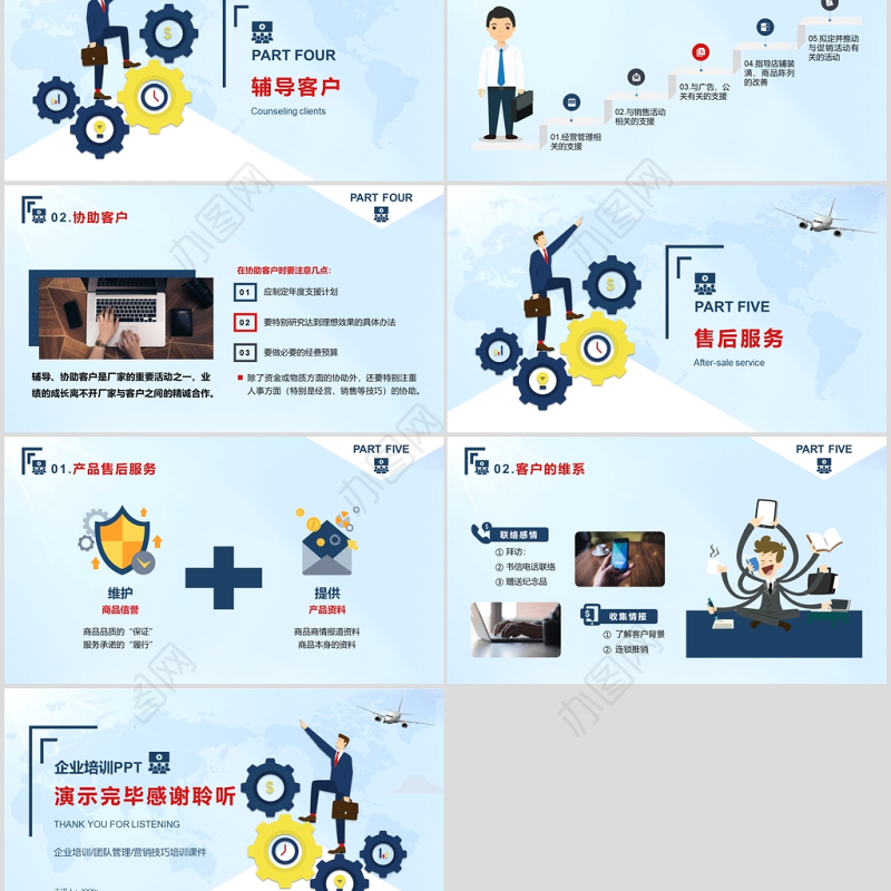 客户管理技巧企业培训PPT模板