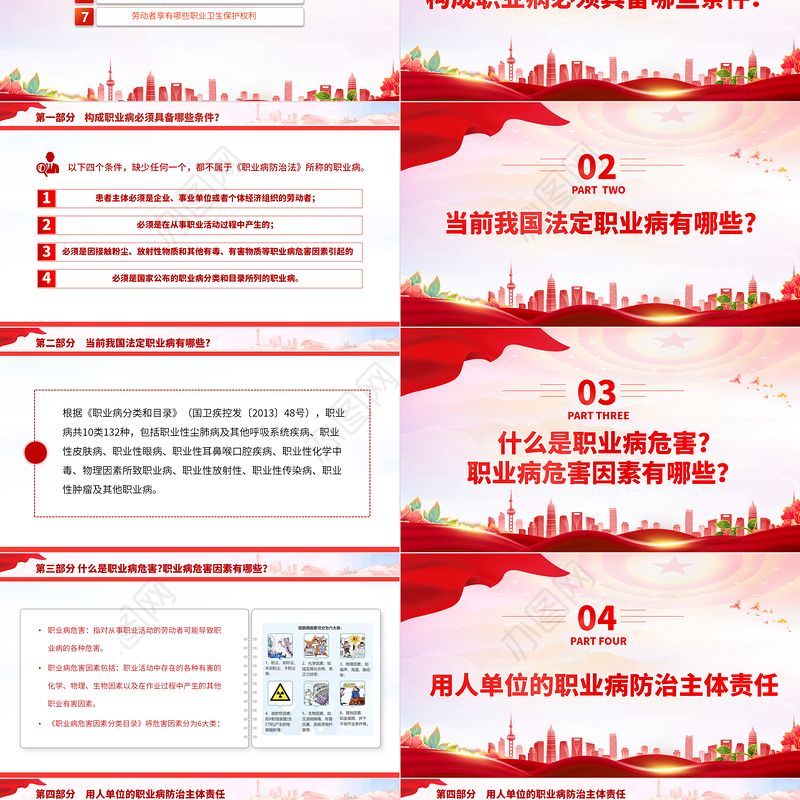 2023职业病防治法宣传周PPT改善工作环境和条件保护劳动者身心健康劳动者职业健康权益课件