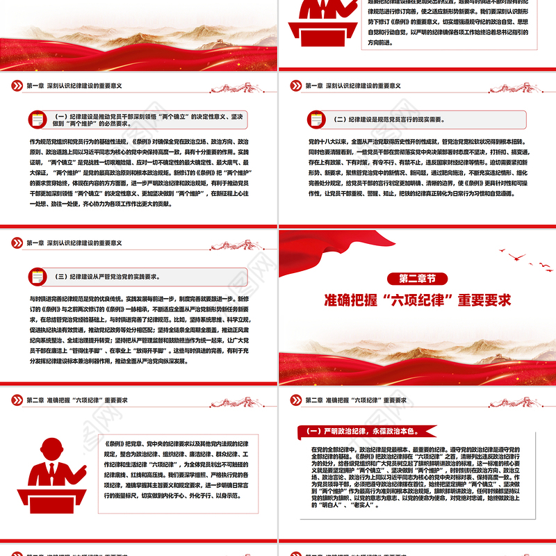 强化纪律观念锤炼优良作风PPT精美大气廉政教育党课