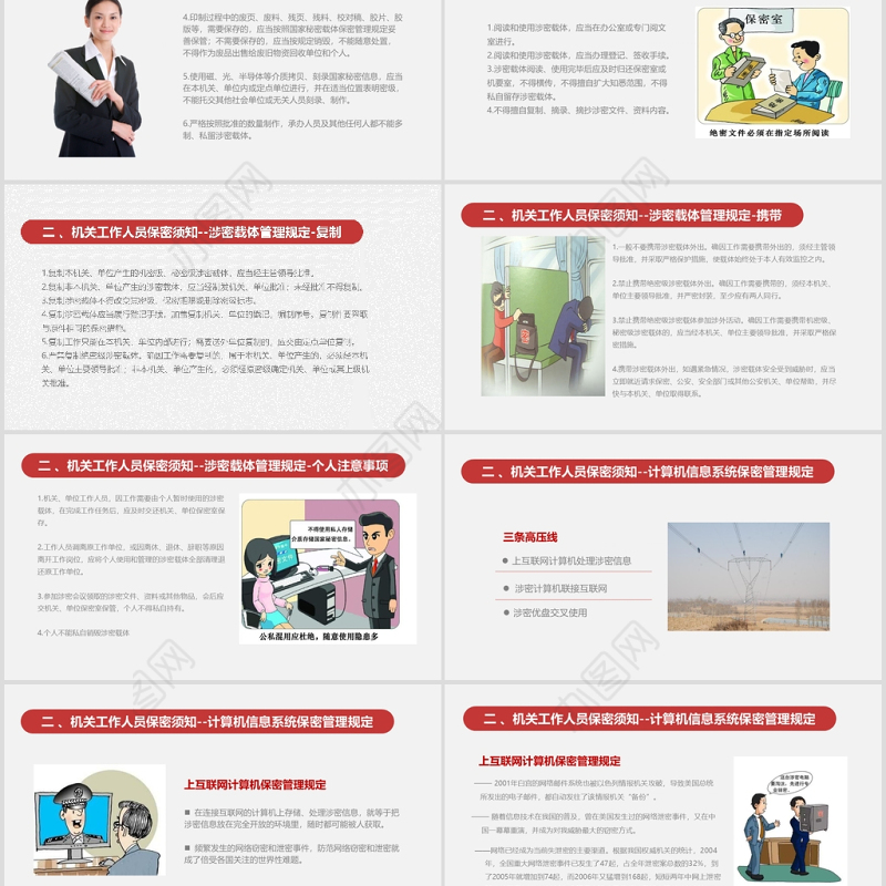 保密警示教育课保密知识培训ppt模板