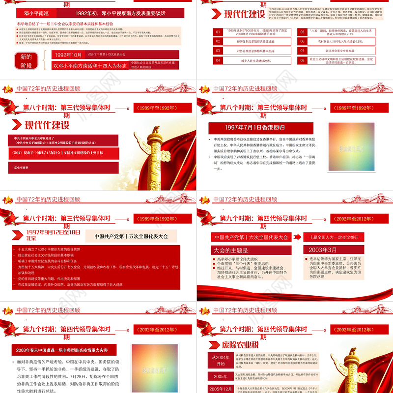2021礼赞新中国奋进新时代PPT红色建国72周年迎十一庆国庆党课课件下载