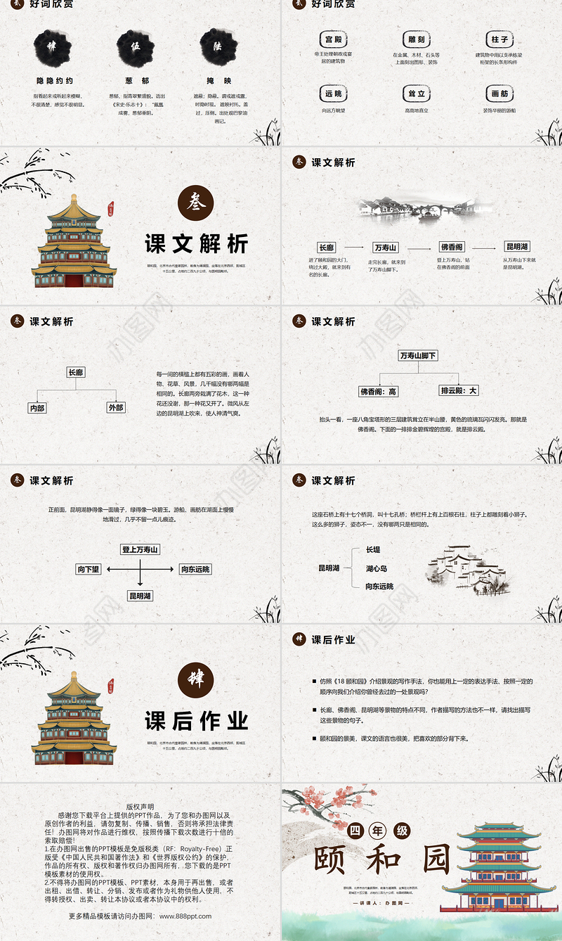 2022颐和园PPT习作例文小学四年级语文下册部编人教版教学课件