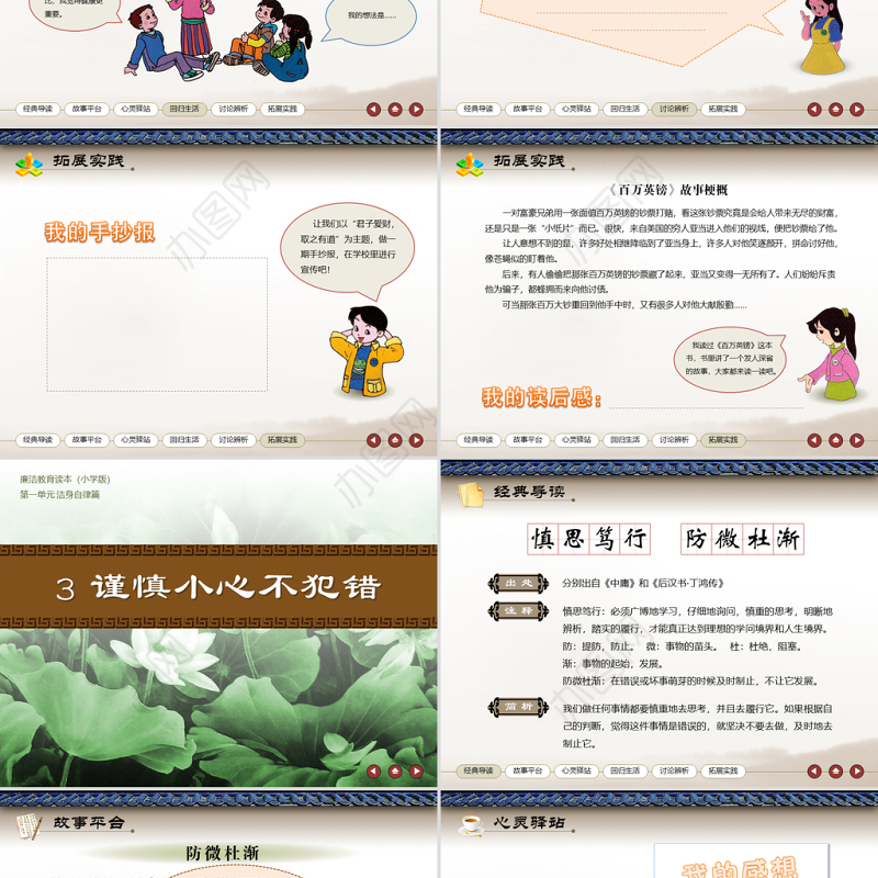 小学生廉洁教育读本ppt课件