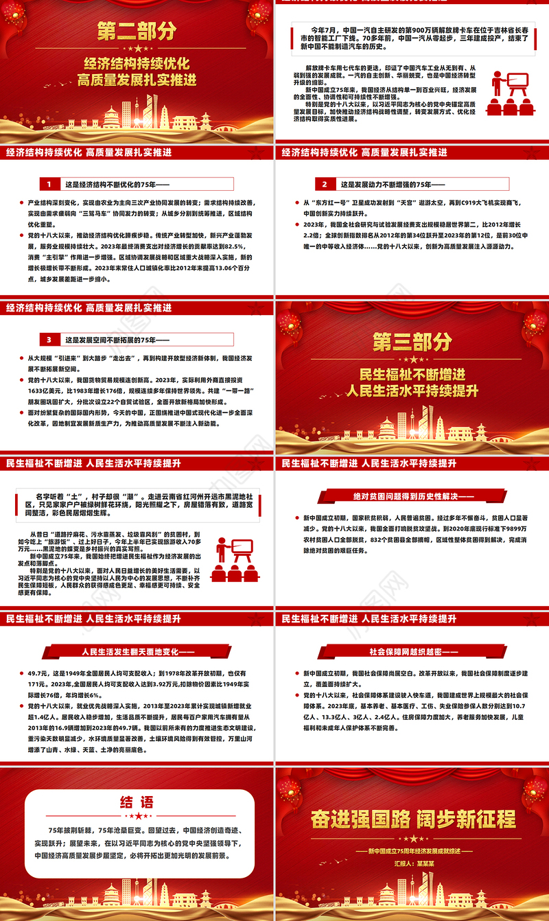 新中国成立75周年经济发展成就综述PPT课件下载
