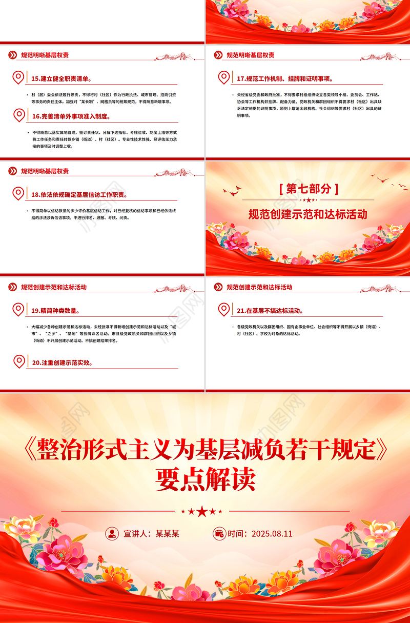 2025《整治形式主义为基层减负若干规定》要点PPT课件