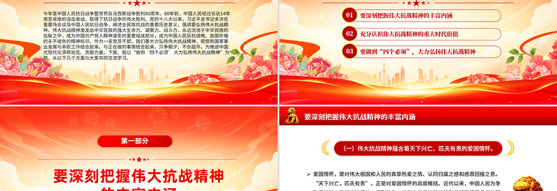 2025做到四个必须大力弘扬伟大抗战精神PPT党课