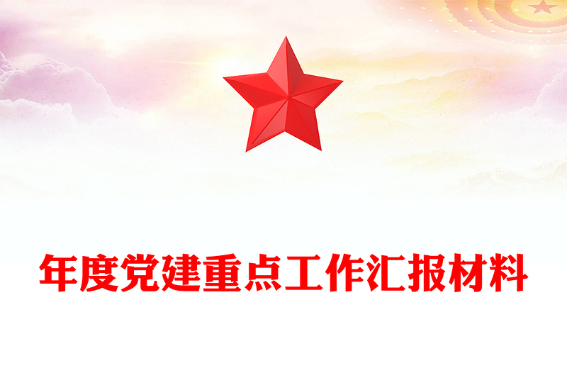 年度党建重点工作汇报材料