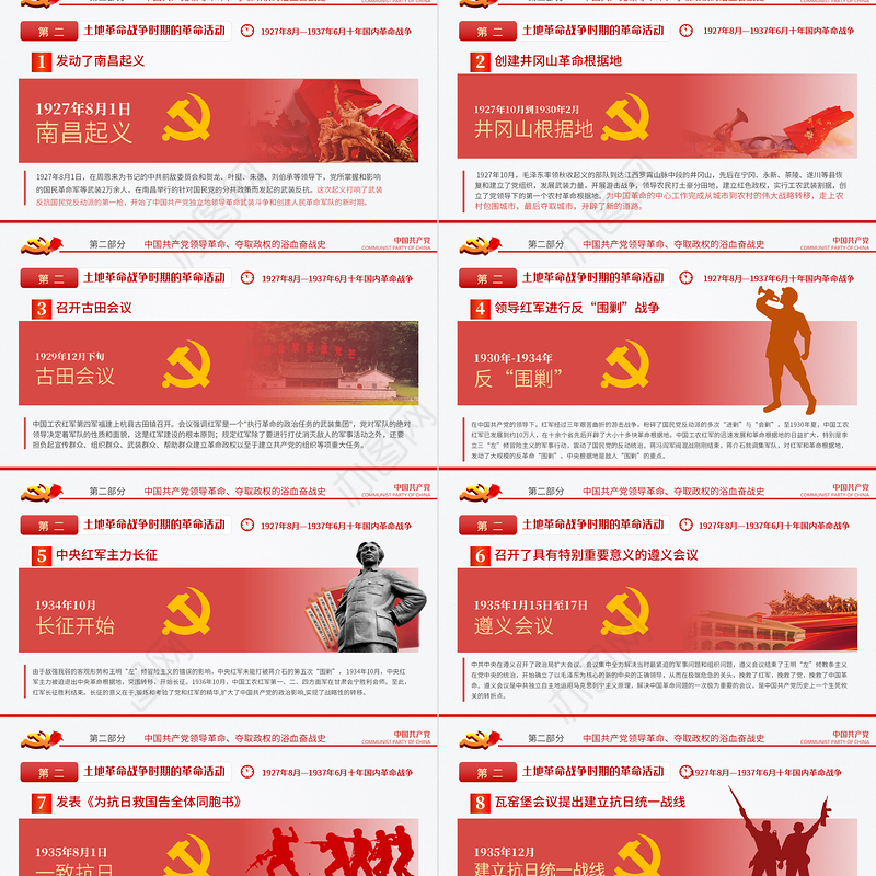 2021从开天辟地到百年风华庆祝建党100周年专题党课PPT模板