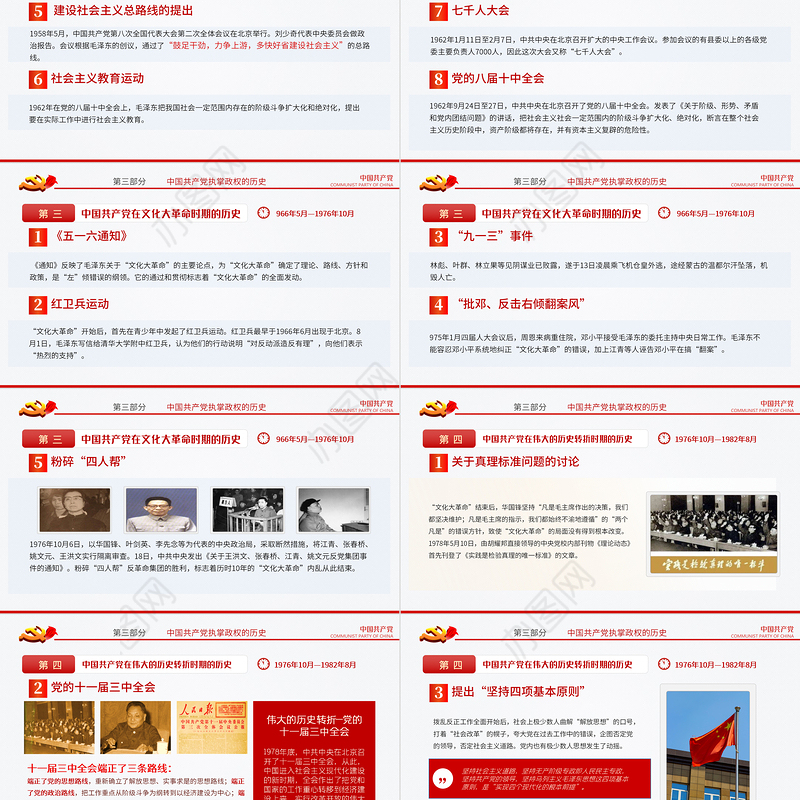 2021从开天辟地到百年风华庆祝建党100周年专题党课PPT模板