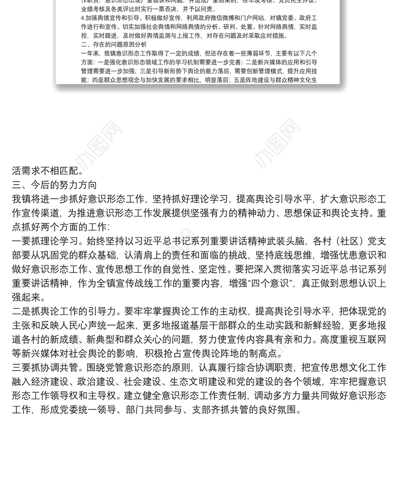 关于2021年度意识形态工作情况自查报告