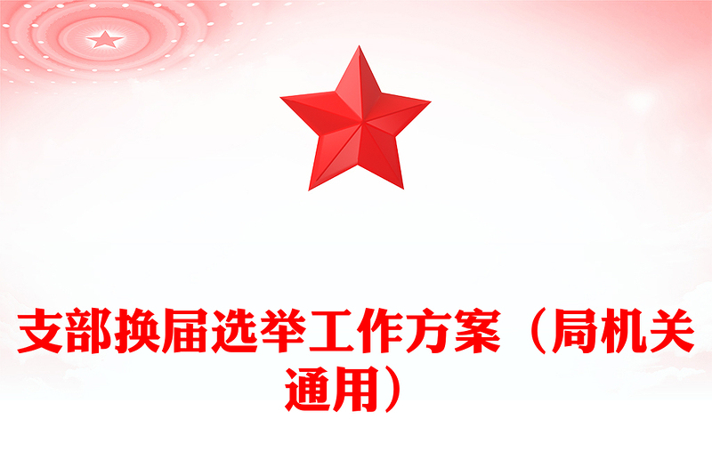 支部换届选举工作方案（局机关通用）