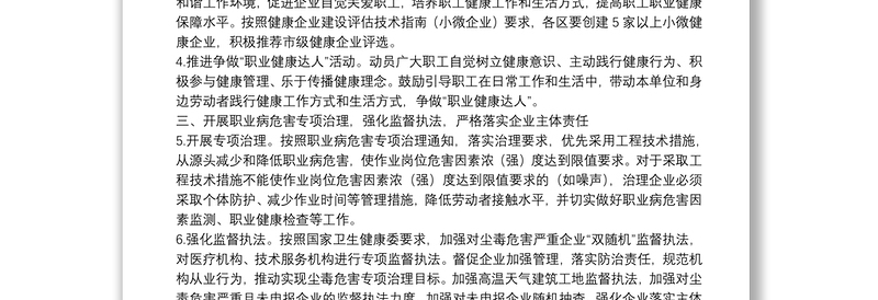 2022年X市职业健康监管工作要点