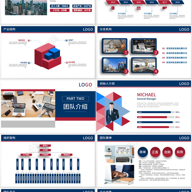 原创简约大气公司简介ppt企业介绍招商ppt