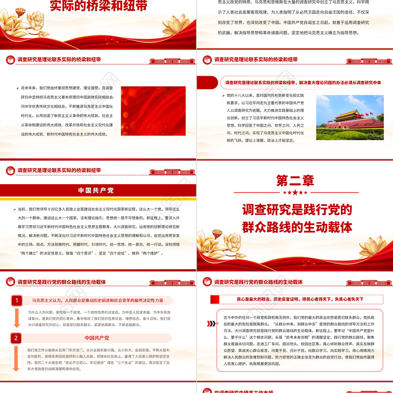 2023在大兴调查研究中保持解决大党独有难题的清醒和坚定PPT大气精美风党员干部学习教育专题党课课件