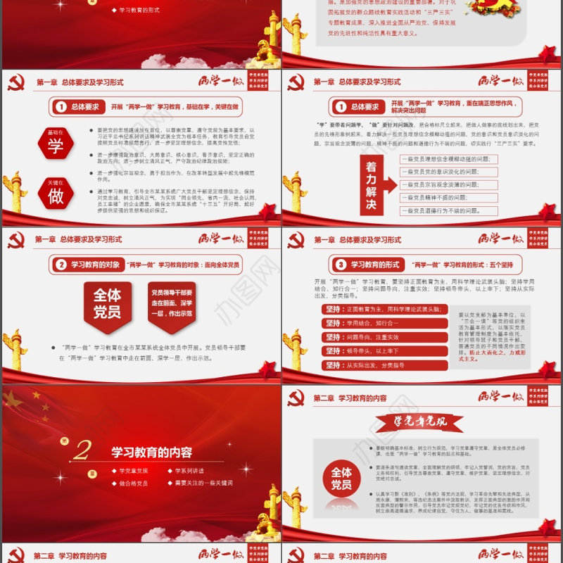 两学一做学习教育实施方案党课讲稿ppt