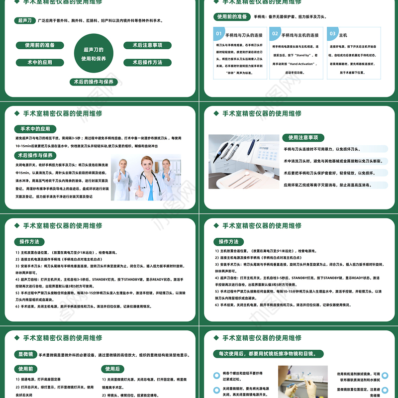 2023手术室仪器设备管理PPT简约风医院手术室仪器设备管理培训课件模板下载