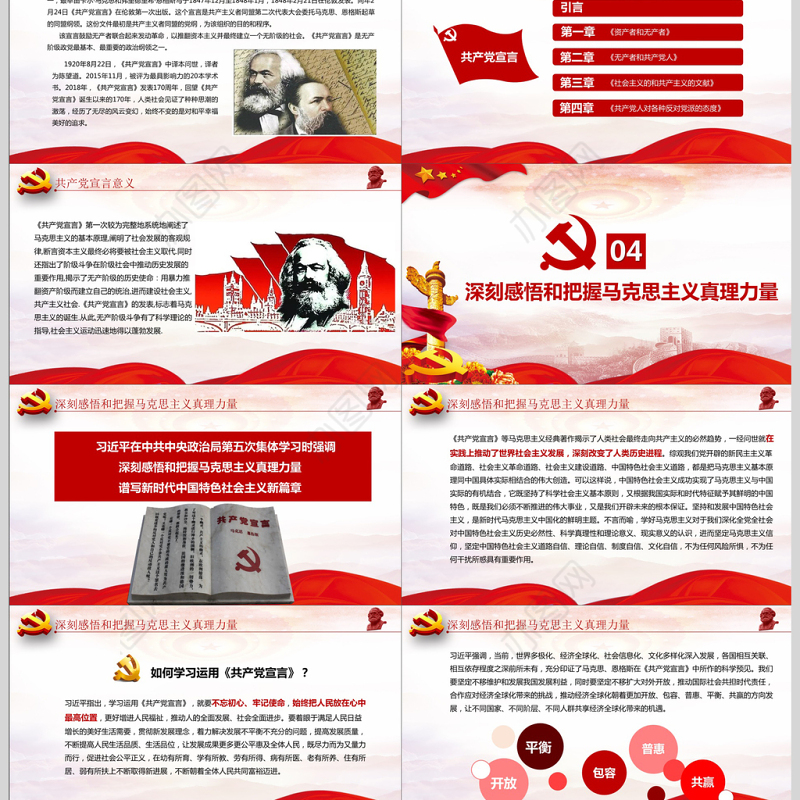 纪念马克思诞辰200周年学习汇报PPT