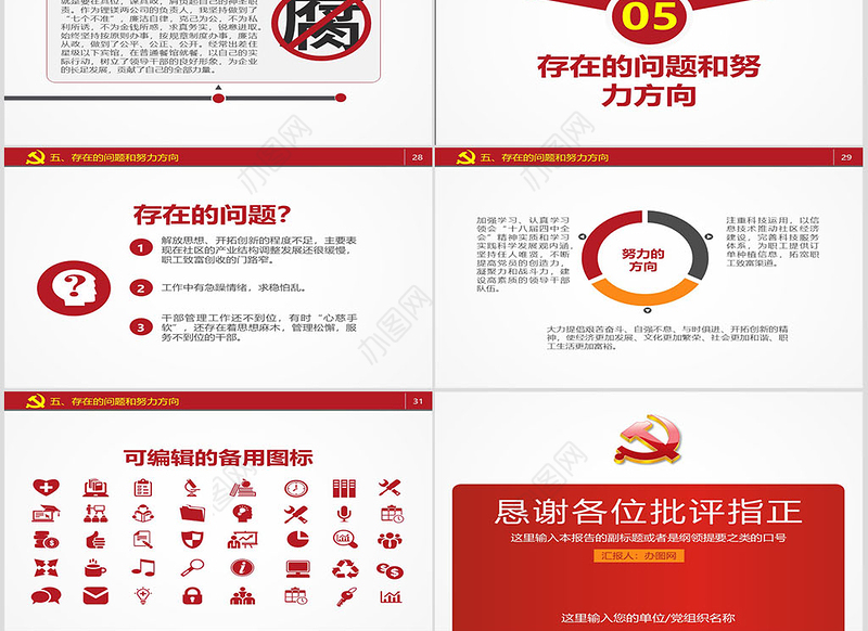 党员干部述职述廉报告机关年终总结PPT