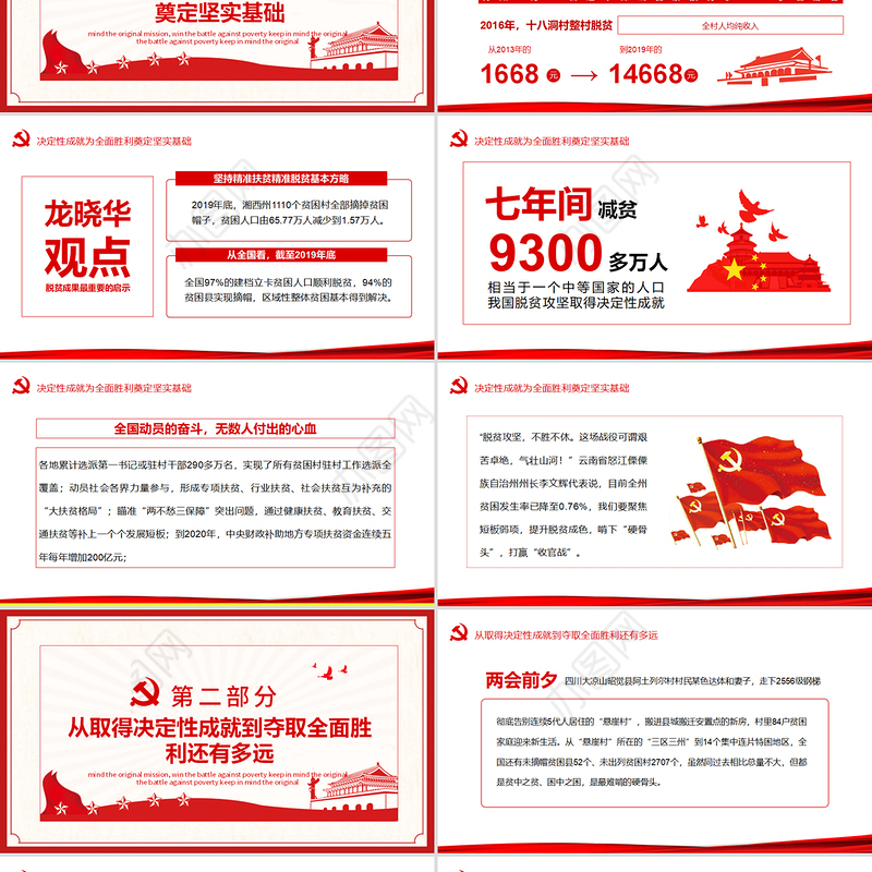 决战决胜脱贫攻坚从取得决定性成就到夺取全面胜利动态PPT4