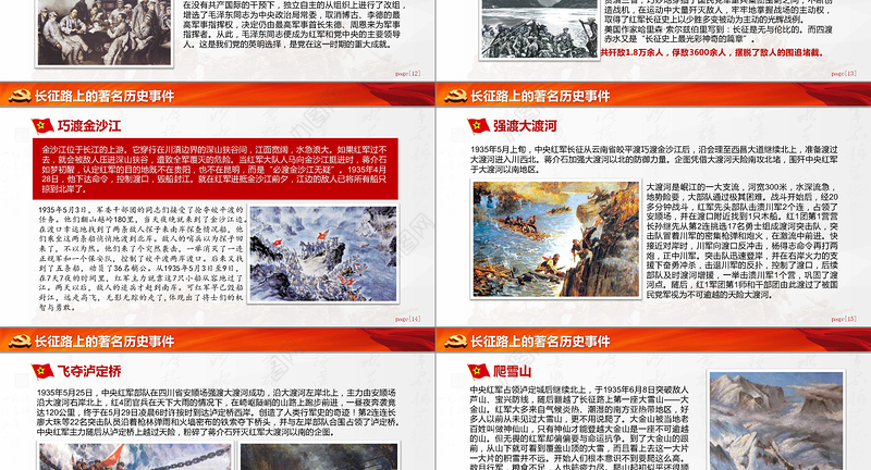 纪念红军长征胜利80周年党课党史PPT