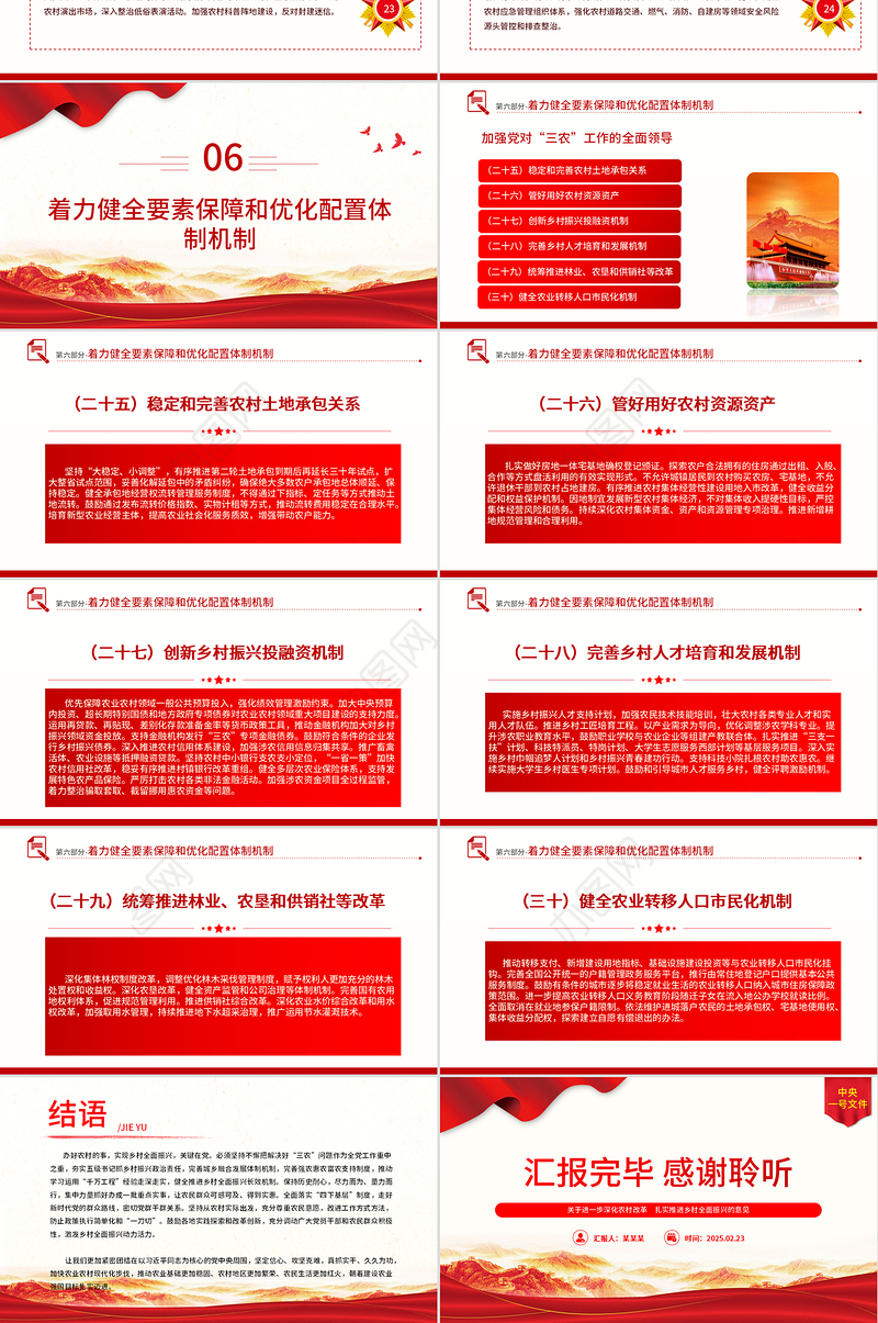 2025中央一号文件PPT关于进一步深化农村改革扎实推进乡村全面振兴的意见课件