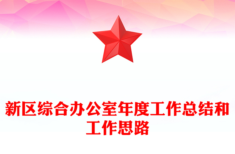 新区综合办公室年度工作总结和工作思路