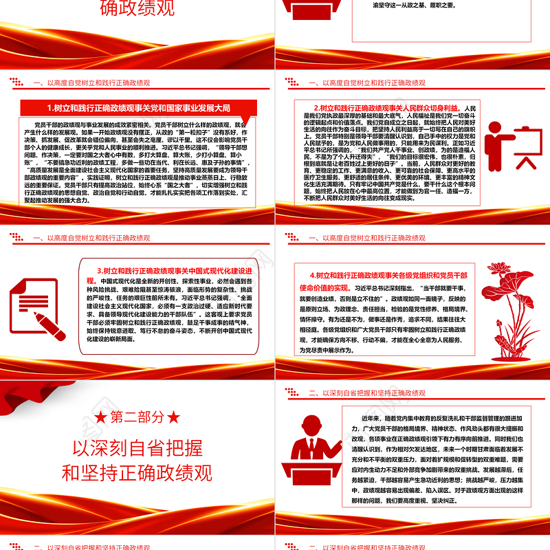 树牢和践实造福人民的政绩观ppt简洁党政新时代政绩观微党课