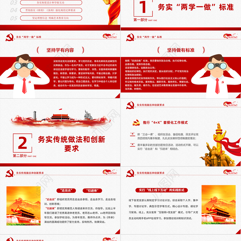 2021中国共产党光建党100周年辉历程不忘初心党员党课宣传党政党建PPT模板