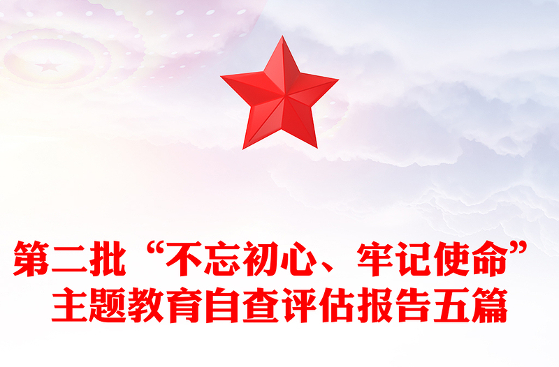 第二批“不忘初心、牢记使命”主题教育自查评估报告五篇