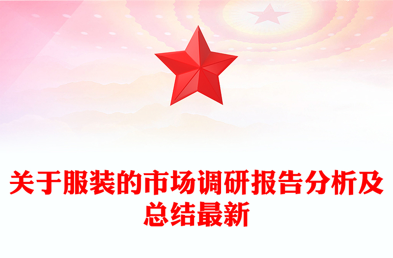 关于服装的市场调研报告分析及总结最新