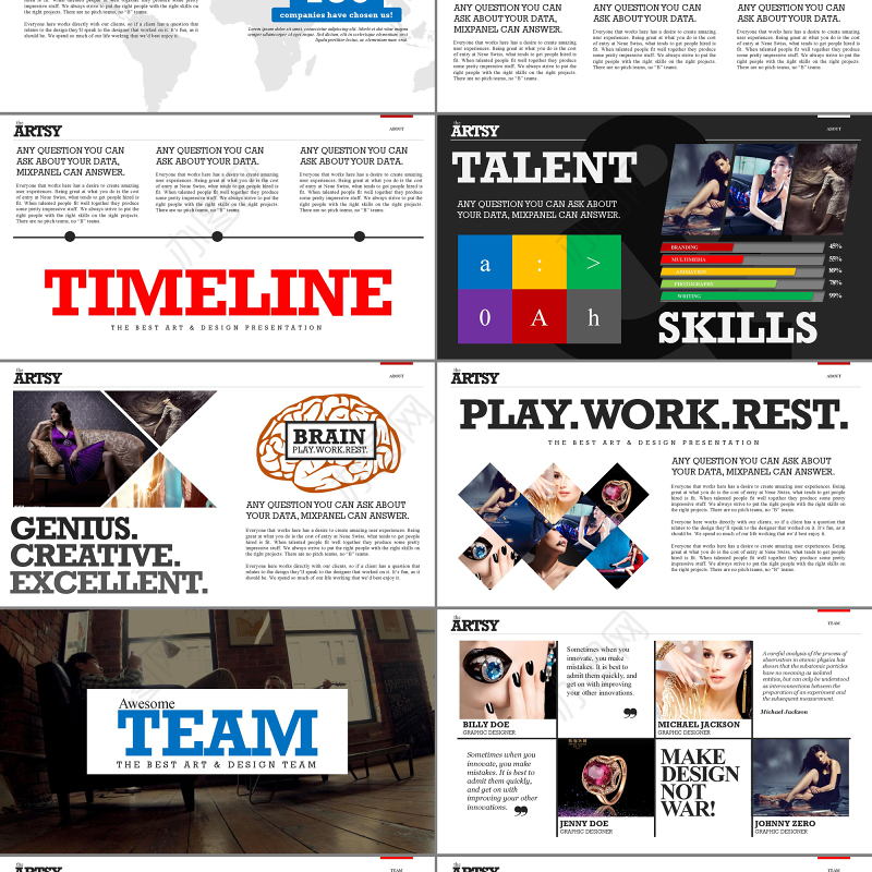 时尚潮流的时装发布PPT模板