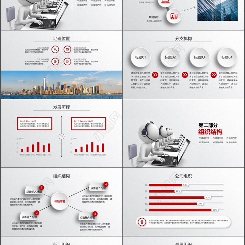 红色大气企业公司新员工入职培训PPT模板