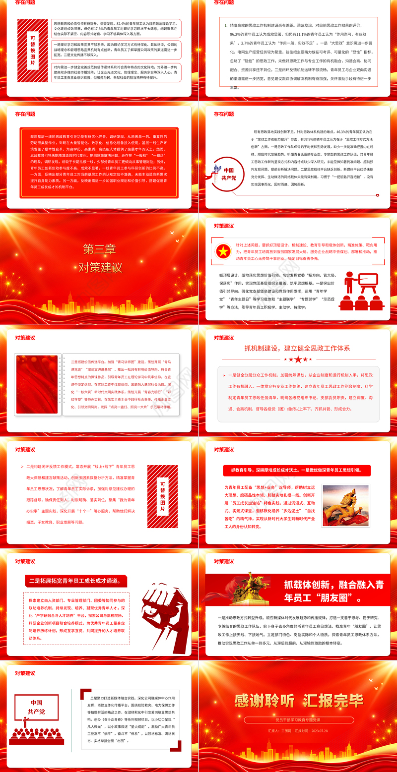 2023电网企业青年员工思政工作的探索与研究PPT大气精美风党员干部学习教育专题党课课件