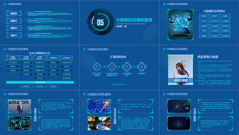 2019大数据商务科技云计算PPT模板