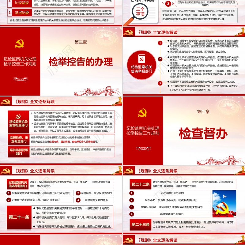 原创纪检监察机关处理检举控告工作规则ppt