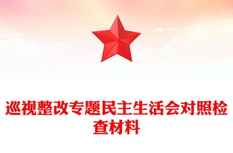 巡视整改专题民主生活会对照检查材料
