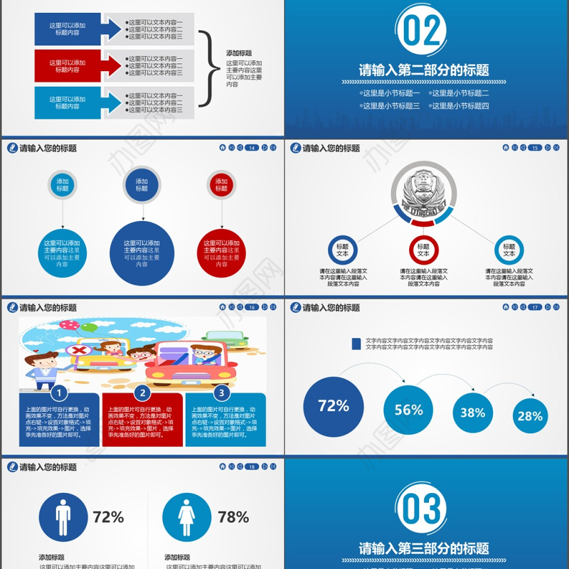 交通警察公安交警交通安全管理PPT