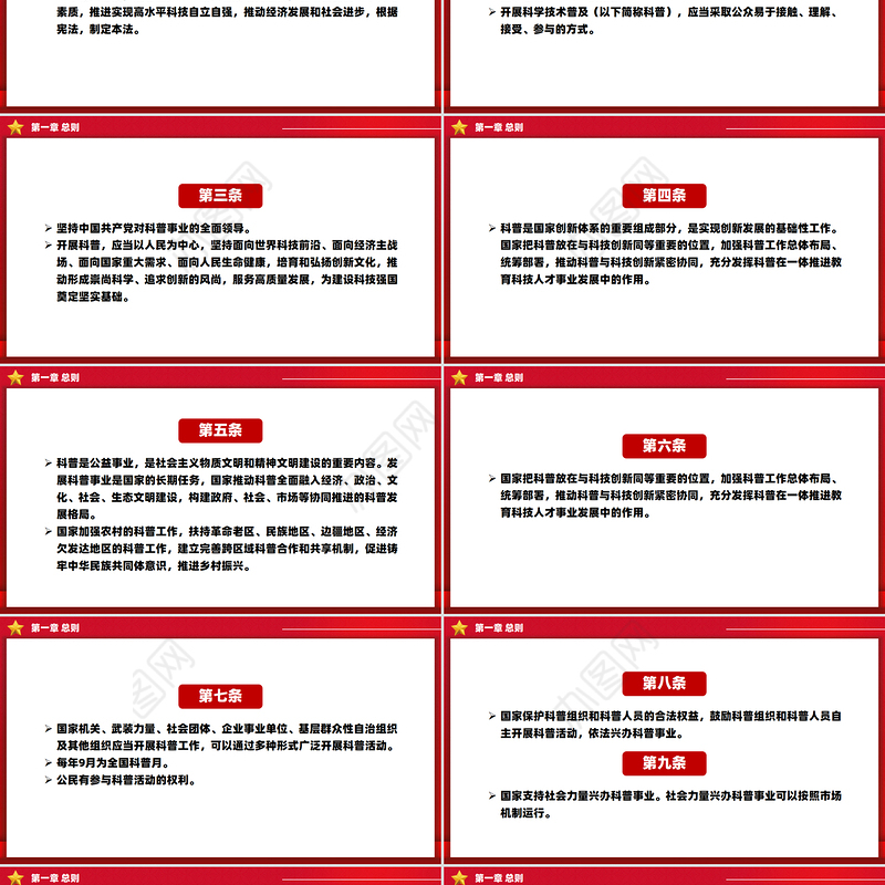 精美简洁《中华人民共和国科学技术普及法》PPT课件